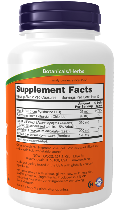 NOW® - Water Out - 100 Veg Capsules | One Life Health