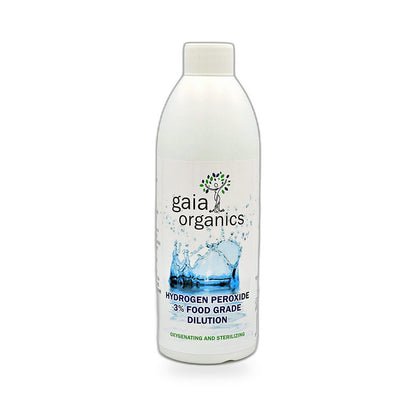 Gaia Organics - Hydrogen Peroxide 3% Food Grade Dilution 500Ml