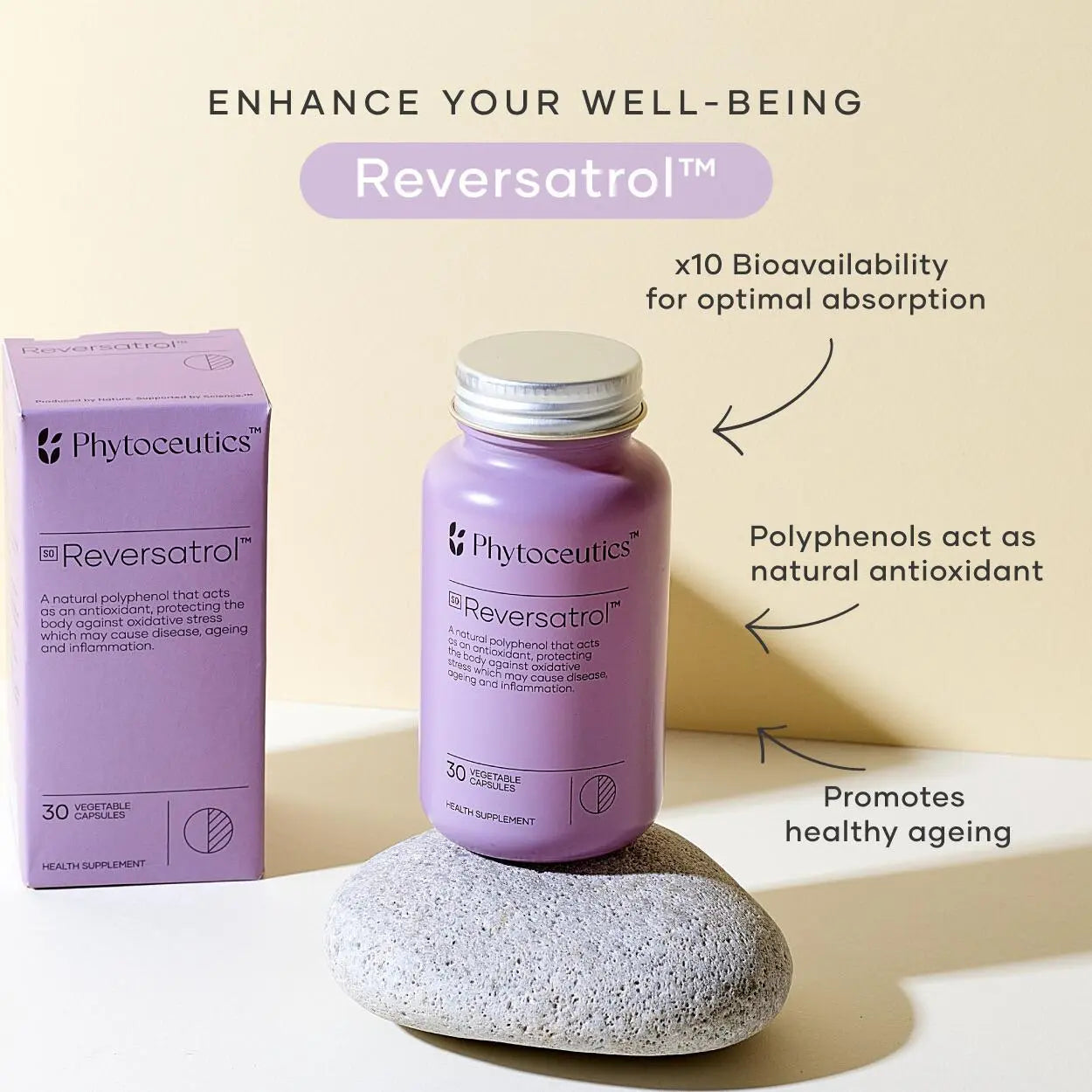 PHYTOCEUTICS - Reversatrol™ - 30 Vegetable Capsules | One Life Health