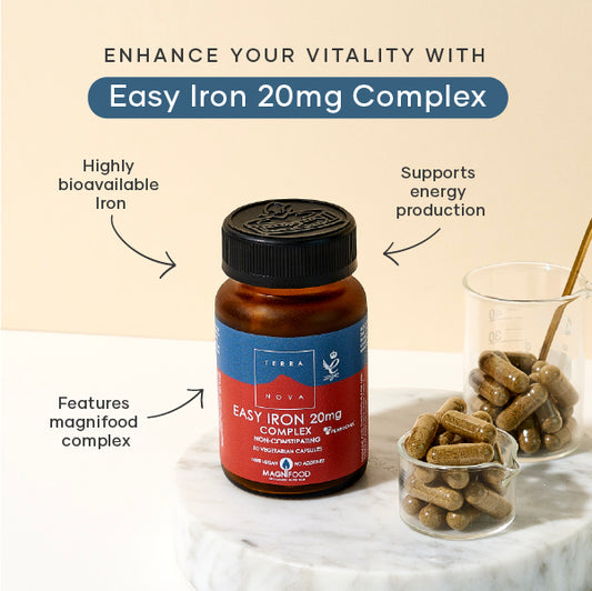 TERRANOVA - Easy Iron 20 mg Complex - 50 Capsules | One Life Health