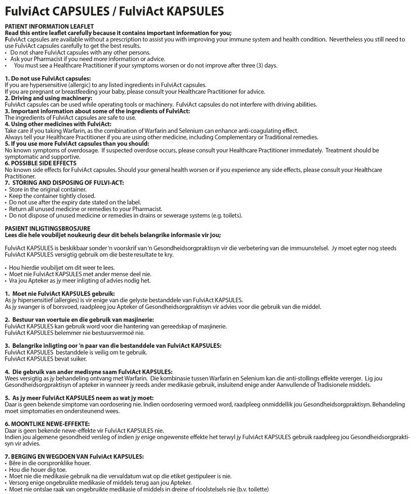 CREDENCE PHARMA - FulviAct Natural Antibiotics - 30 Capsules | One Life Health