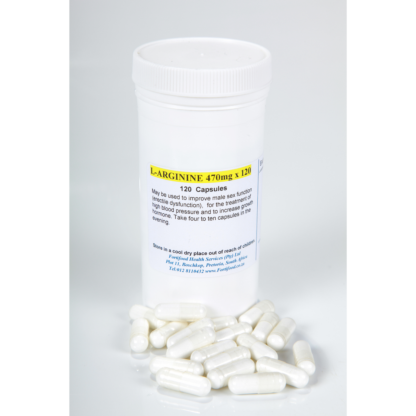 FORTIFOOD - L-Arginine - 120 Capsules | One Life Health