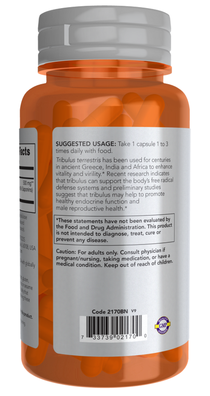 NOW® - Tribulus 500 mg - 100 Veg Capsules | One Life Health