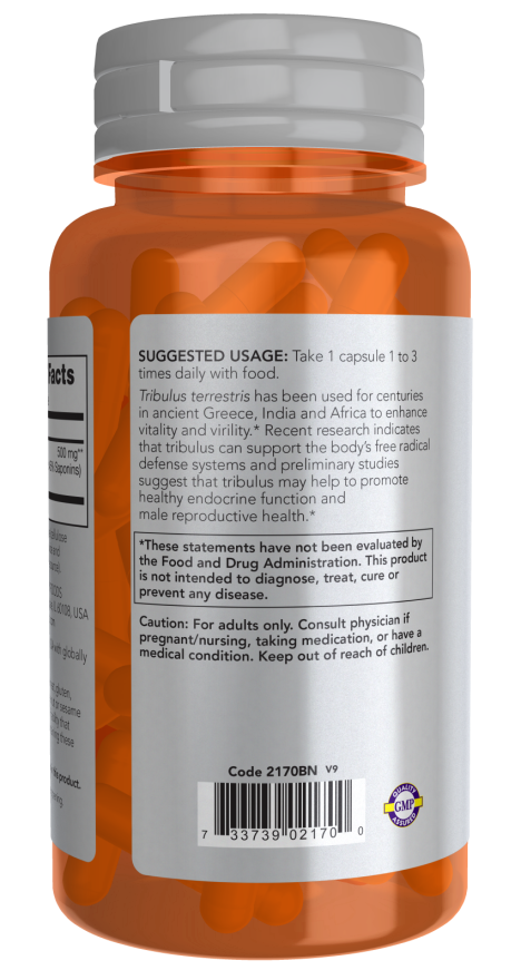 NOW® - Tribulus 500 mg - 100 Veg Capsules | One Life Health
