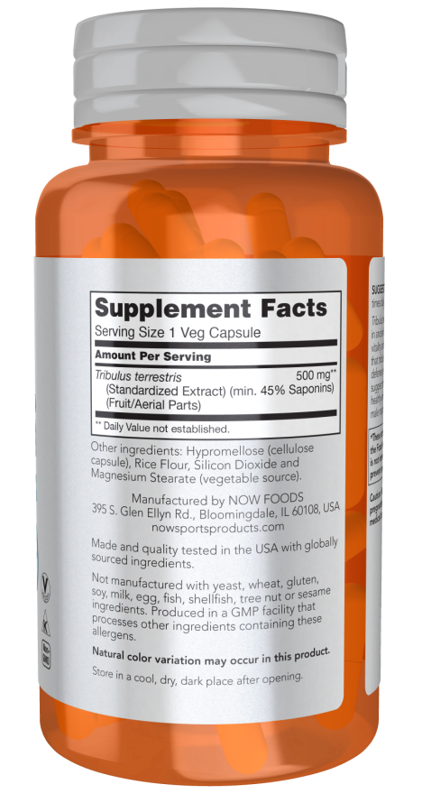 NOW® - Tribulus 500 mg - 100 Veg Capsules | One Life Health