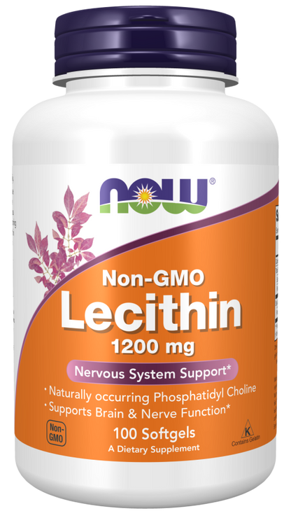 NOW® - Lecithin 1200 mg - 100 Softgels | One Life Health