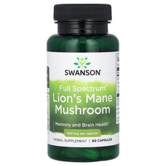 SWANSON - Full Spectrum Lion's Mane Mushroom 500 mg - 60 Capsules