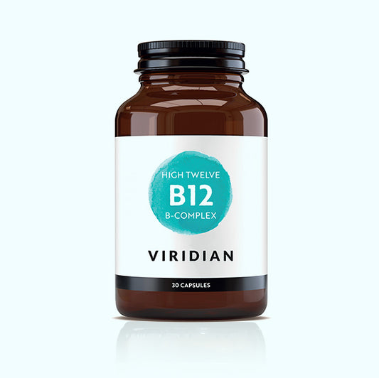 VIRIDIAN HIGH TWELVE - B12 with B-Complex - 30 Veg Capsules | One Life Health