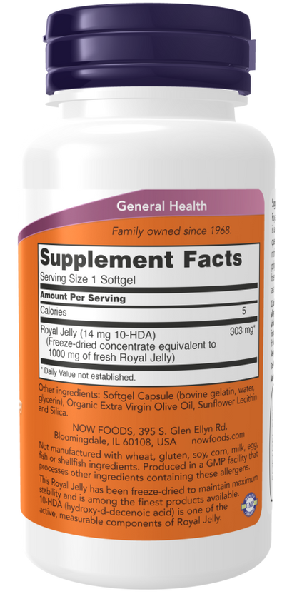 NOW® - Royal Jelly 1000 mg - 60 Softgels | One Life Health