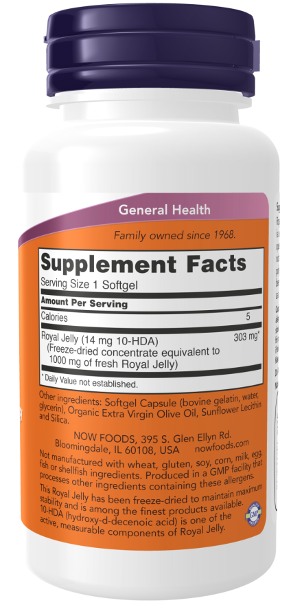 NOW® - Royal Jelly 1000 mg - 60 Softgels | One Life Health