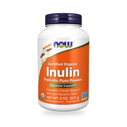 Now® - Inulin Prebiotic Pure Powder Organic - 227G