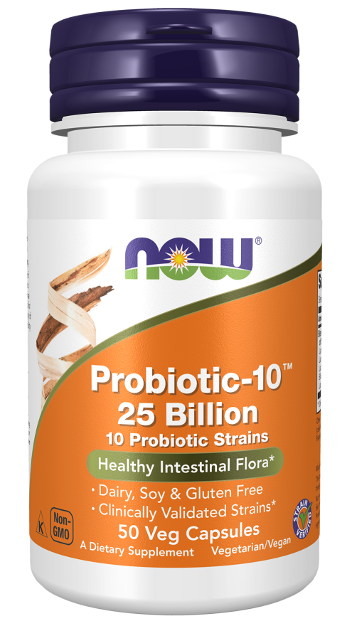 NOW® - Probiotic-10™ 25 Billion - 50 Veg Capsules | One Life Health