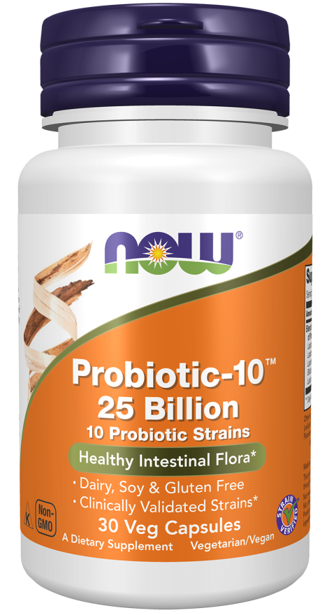 NOW - Probiotic-10™ 25 Billion - 30 Veg Capsules | One Life Health