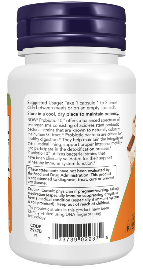 NOW® - Probiotic-10™ 25 Billion - 50 Veg Capsules | One Life Health