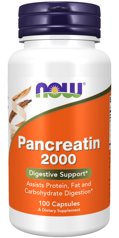 NOW® - Pancreatin 2000 - 100 Capsules | One Life Health