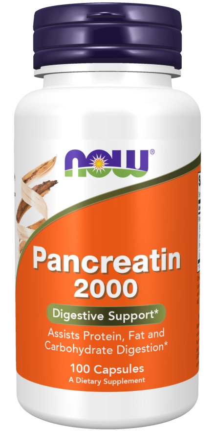 NOW® - Pancreatin 2000 - 100 Capsules | One Life Health