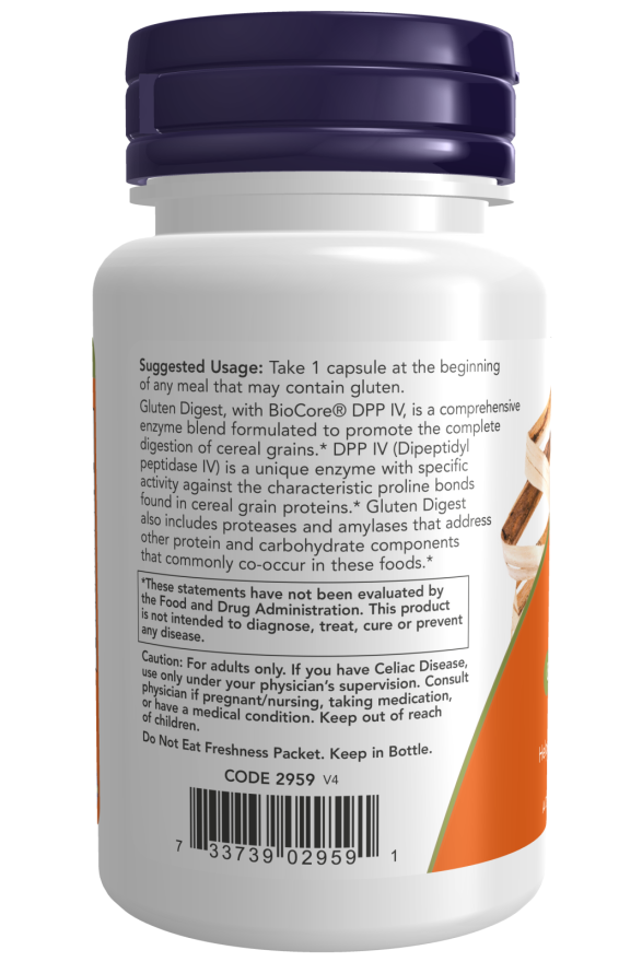 NOW® - Gluten Digest - 60 Veg Capsules | One Life Health