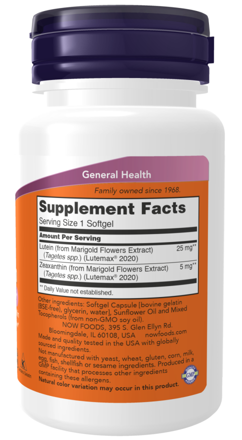 NOW® - Lutein & Zeaxanthin - 60 Softgels | One Life Health