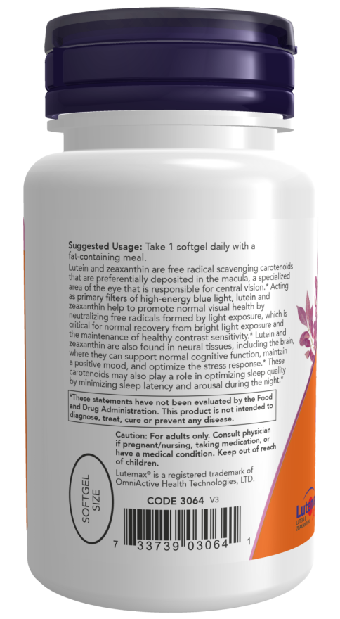 NOW® - Lutein & Zeaxanthin - 60 Softgels | One Life Health