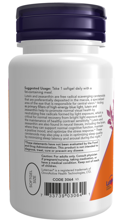NOW® - Lutein & Zeaxanthin - 60 Softgels | One Life Health