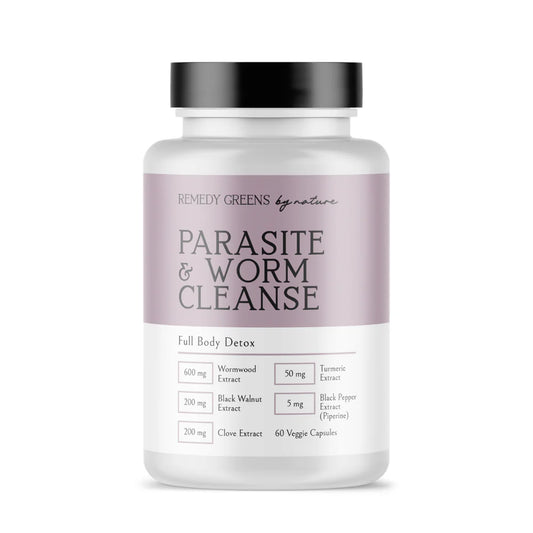 REMEDY GREENS - Parasite & Worm Cleanse - 60 Veg Capsules