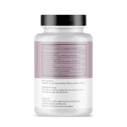 REMEDY GREENS - Parasite & Worm Cleanse - 60 Veg Capsules