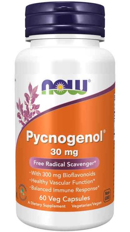 NOW - Pycnogenol® 30 mg - 60 Veg Capsules | One Life Health