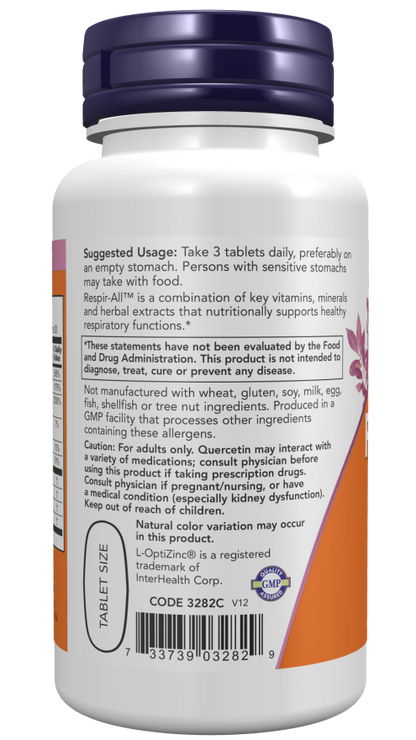 NOW® - Respir-All™ - 60 Tablets | One Life Health