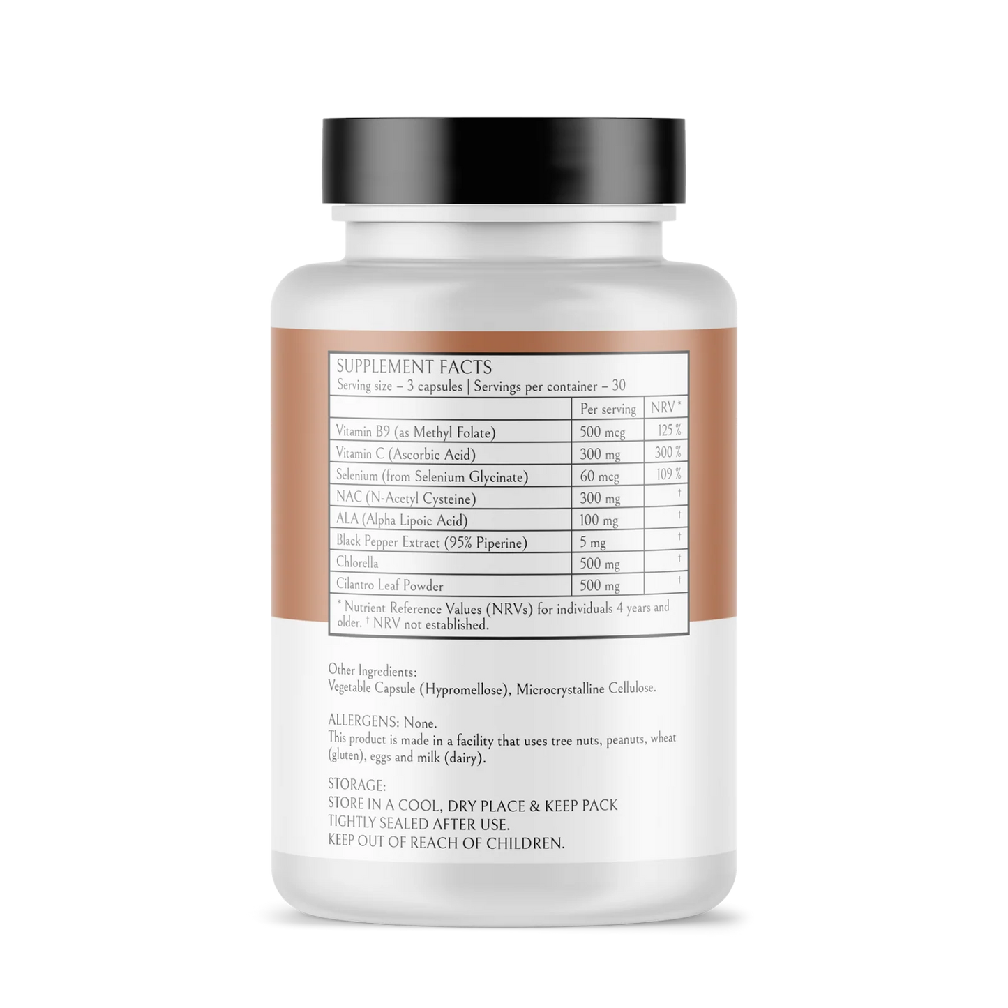 REMEDY GREENS - Heavy Metal Detox - 90 Veg Capsules