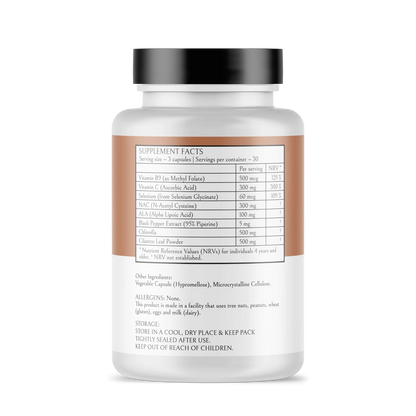 REMEDY GREENS - Heavy Metal Detox - 90 Veg Capsules