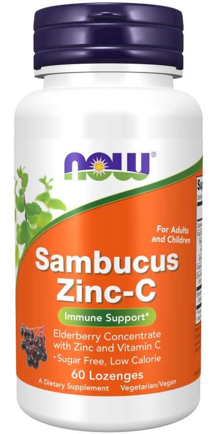 NOW® - Sambucus Zinc-C - 60 Lozenges | One Life Health