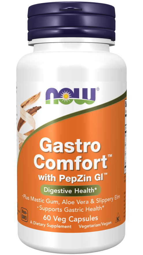 NOW® - Gastro Comfort™ with PepZin GI™ - 60 Veg Capsules | One Life Health