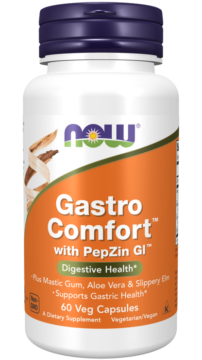 NOW® - Gastro Comfort™ with PepZin GI™ - 60 Veg Capsules | One Life Health