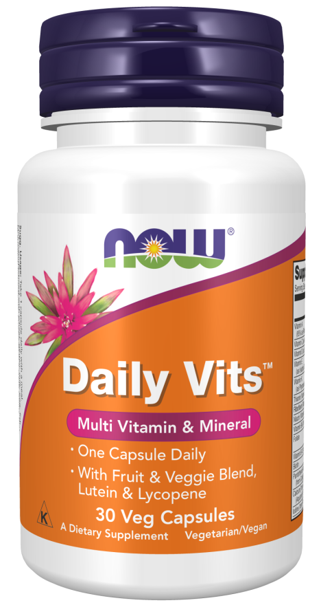 NOW® - Daily Vits™ - 30 Veg Capsules | One Life Health