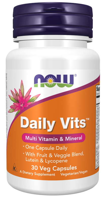 NOW® - Daily Vits™ - 30 Veg Capsules | One Life Health