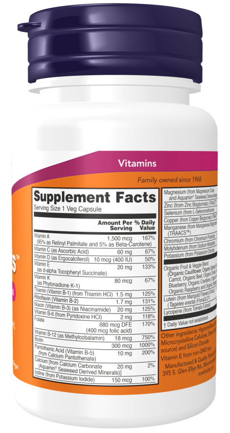 NOW® - Daily Vits™ - 30 Veg Capsules | One Life Health