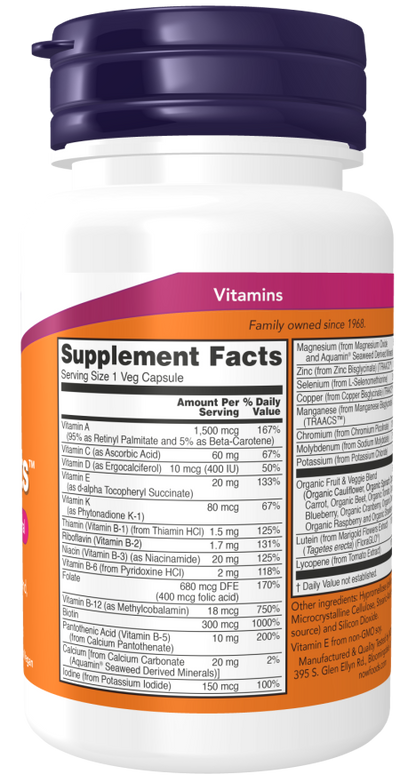 NOW® - Daily Vits™ - 30 Veg Capsules | One Life Health