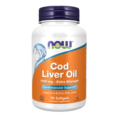 NOW® - Cod Liver Oil Extra Strength 1000 mg - 90 Veg Capsules