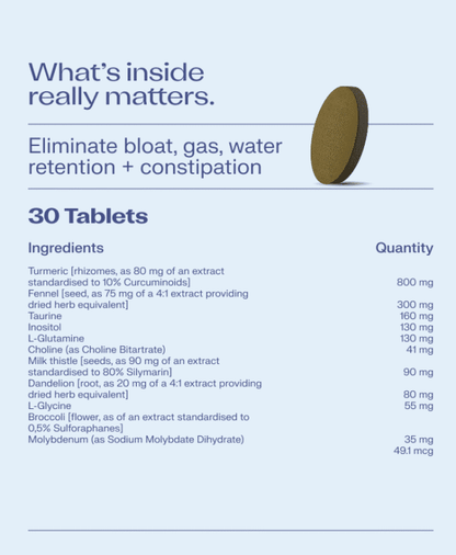 VitaminMe - Debloating + Digestion - 30 Tablets