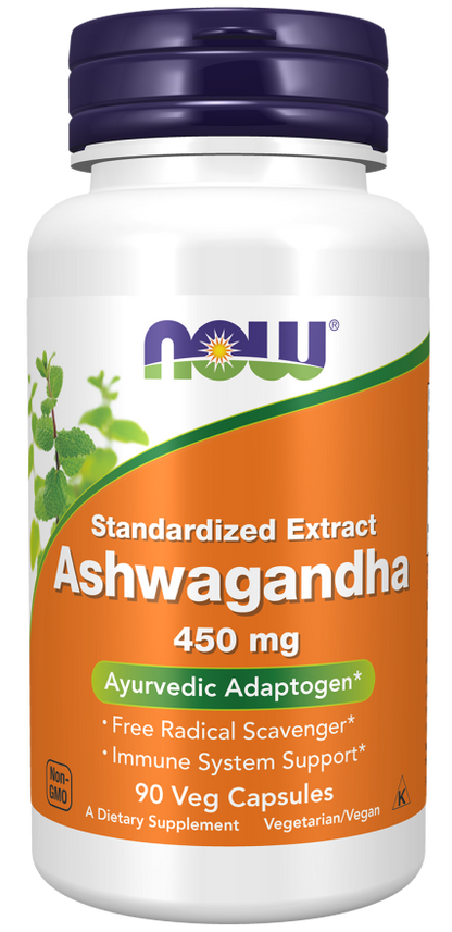 NOW - Ashwagandha 450 mg - 90 Veg Capsules | One Life Health