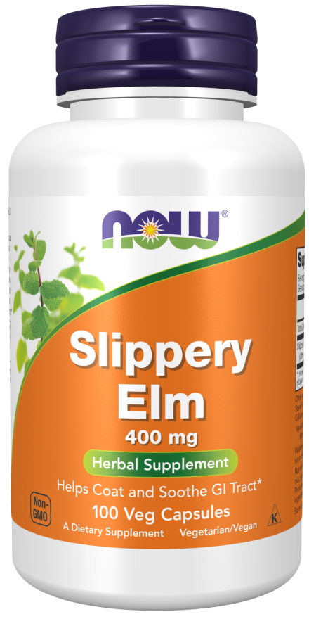 NOW® - Slippery Elm 400 mg - 100 Veg Capsules | One Life Health
