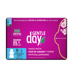GENTLE DAY - Hypoallergenic Heavy Flow Pads - 8 Pads