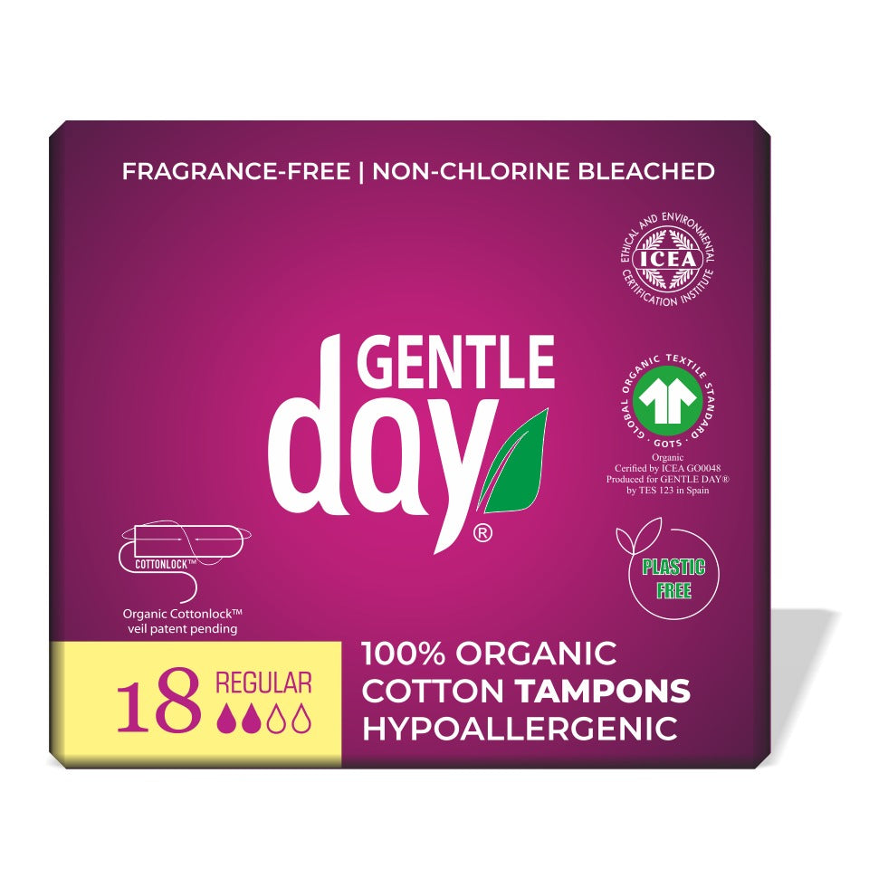 GENTLE DAY - Organic Cotton Regular Tampons - 18 Tampons | One Life Health