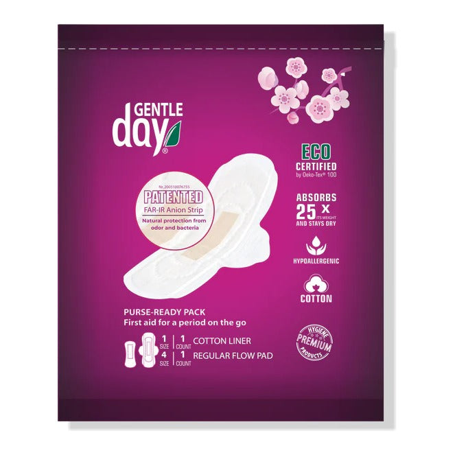 GENTLE DAY - Period Purse Pack - 1 Pad and 1 Liner | One Life Health