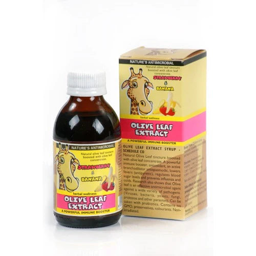 HERBAL WELLNESS - Olive Leaf Syrup Banana & Strawberry - 150ml | One Life Health
