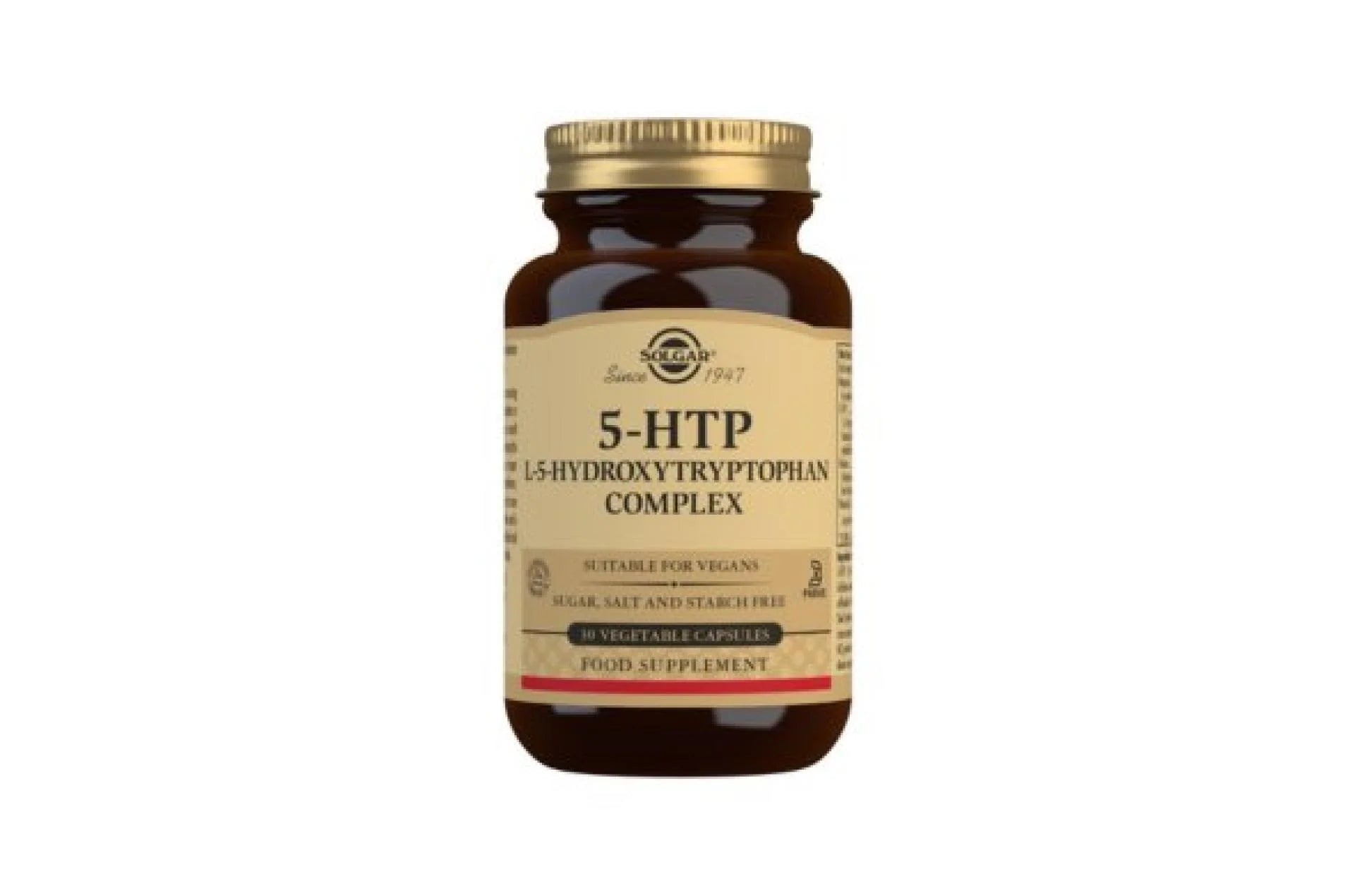 SOLGAR - 5-HTP L-5-Hydroxytryptophan Complex – 30 Vegetable Capsules | One Life Health