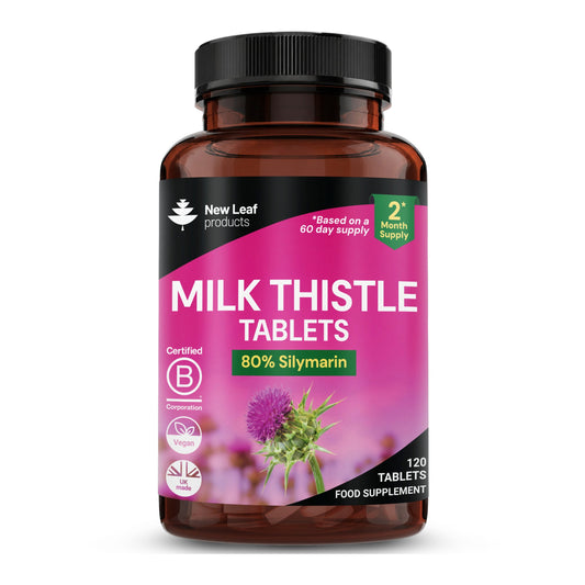 NEW LEAF - Milk Thistle 80% Silymarin - 120 Tablets | One Life Health