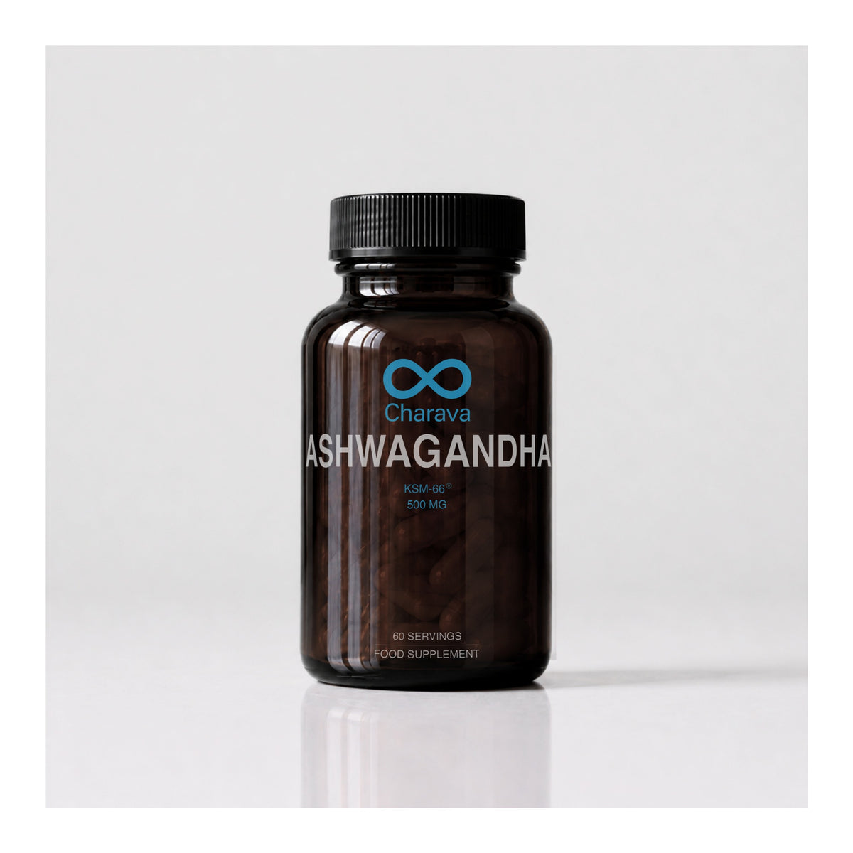 CHARAVA - Ashwagandha KSM-66 500mg - 60 Capsules | One Life Health