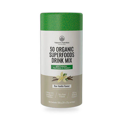 Nature'S Nutrition - Raw Vanilla Superfoods Drink Mix - 500G