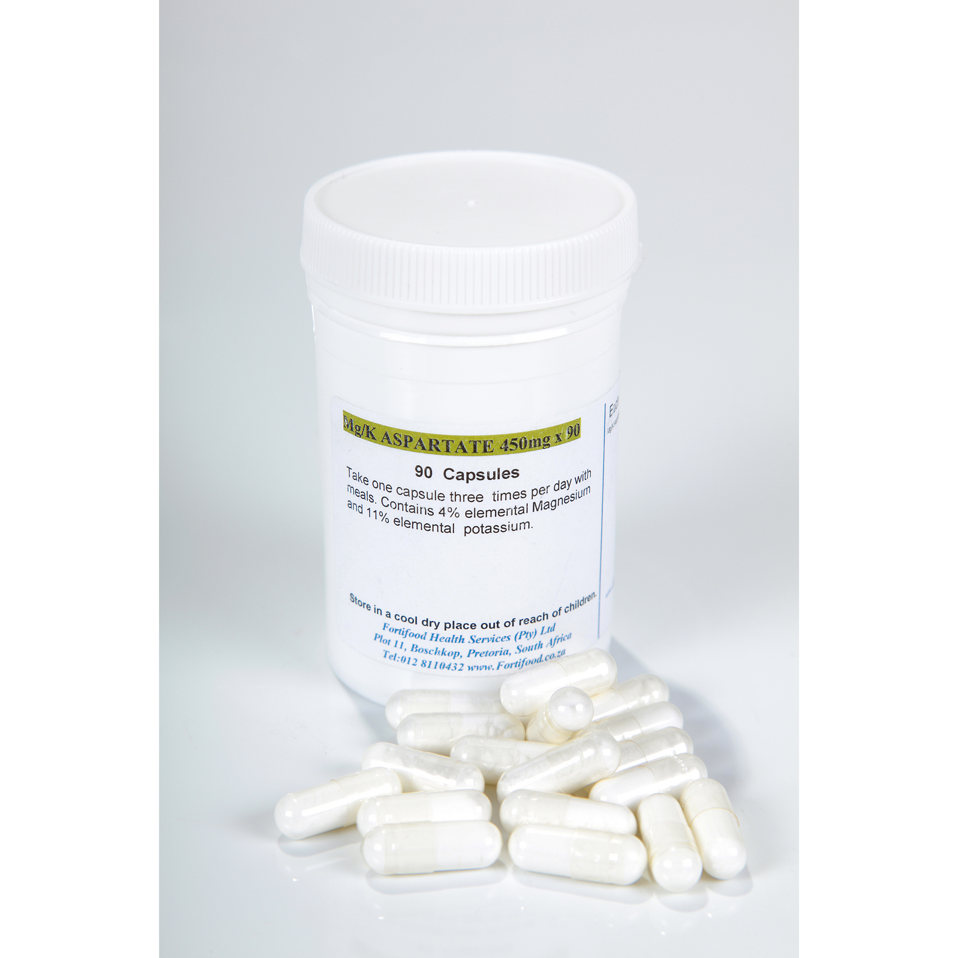 FORTIFOOD - MgK Aspartate - 90 Capsules | One Life Health